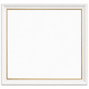 Elegant white and gold photo frame